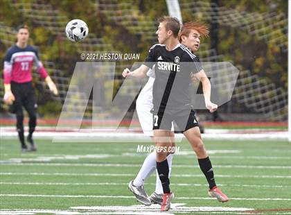 Thumbnail 2 in Servite vs. Bellarmine College Prep (Adidas So Cal College Showcase) photogallery.