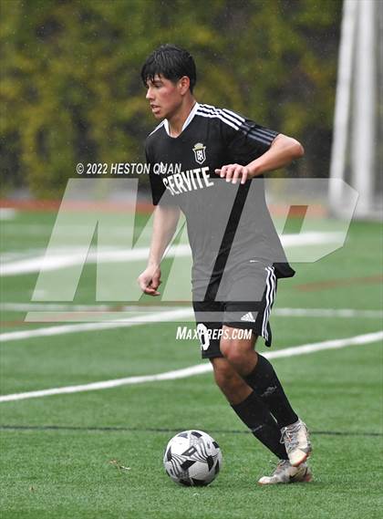 Thumbnail 1 in Servite vs. Bellarmine College Prep (Adidas So Cal College Showcase) photogallery.