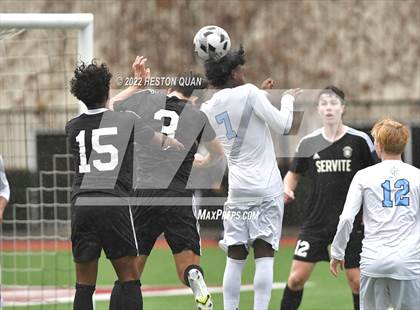 Thumbnail 2 in Servite vs. Bellarmine College Prep (Adidas So Cal College Showcase) photogallery.