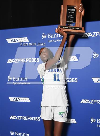 Thumbnail 3 in Xavier College Prep vs. Desert Vista (AIA Open Final - Awards) photogallery.