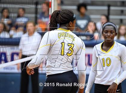Thumbnail 3 in Texas vs Garland (Garland ISD Volleyball Tournament) photogallery.