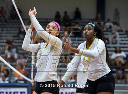 Thumbnail 3 in Texas vs Garland (Garland ISD Volleyball Tournament) photogallery.
