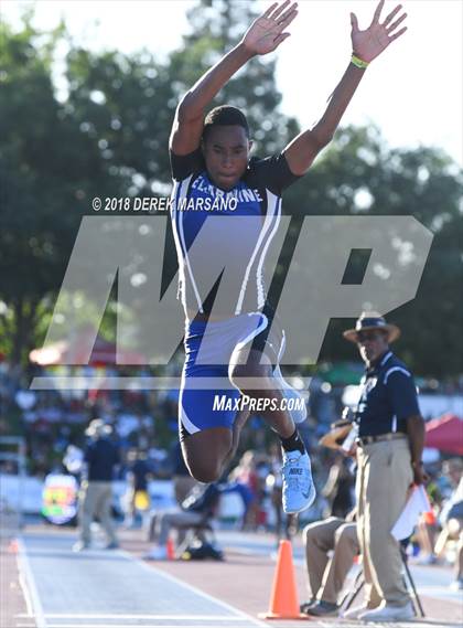 Thumbnail 1 in CIF State Track and Field Championships (Boys Triple Jump Qualifying) photogallery.