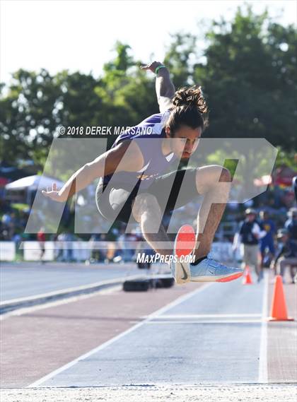 Thumbnail 1 in CIF State Track and Field Championships (Boys Triple Jump Qualifying) photogallery.