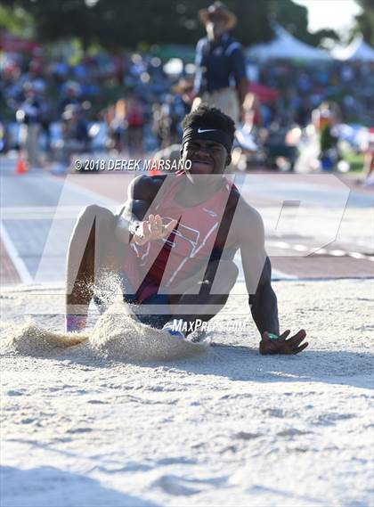 Thumbnail 1 in CIF State Track and Field Championships (Boys Triple Jump Qualifying) photogallery.