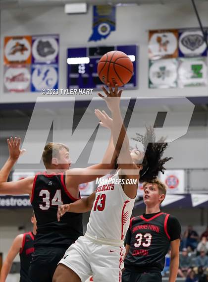 Thumbnail 2 in Lawrence North vs Brownstown Central (Sneakers for Santa Shootout) photogallery.