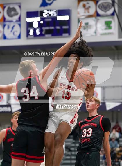 Thumbnail 1 in Lawrence North vs Brownstown Central (Sneakers for Santa Shootout) photogallery.