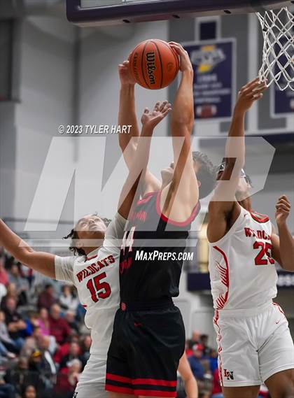 Thumbnail 3 in Lawrence North vs Brownstown Central (Sneakers for Santa Shootout) photogallery.