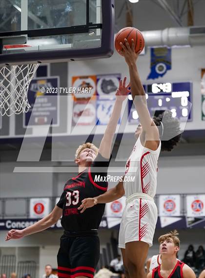 Thumbnail 2 in Lawrence North vs Brownstown Central (Sneakers for Santa Shootout) photogallery.