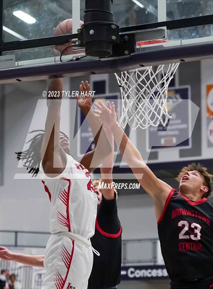 Thumbnail 2 in Lawrence North vs Brownstown Central (Sneakers for Santa Shootout) photogallery.
