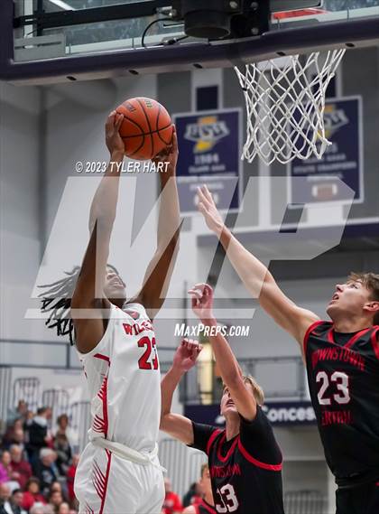 Thumbnail 3 in Lawrence North vs Brownstown Central (Sneakers for Santa Shootout) photogallery.