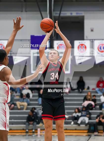 Thumbnail 1 in Lawrence North vs Brownstown Central (Sneakers for Santa Shootout) photogallery.