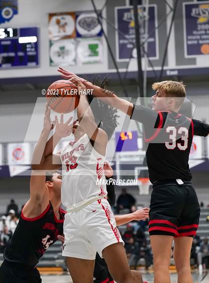 Thumbnail 3 in Lawrence North vs Brownstown Central (Sneakers for Santa Shootout) photogallery.