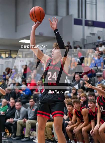 Thumbnail 1 in Lawrence North vs Brownstown Central (Sneakers for Santa Shootout) photogallery.