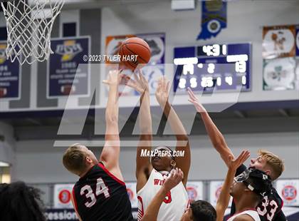 Thumbnail 2 in Lawrence North vs Brownstown Central (Sneakers for Santa Shootout) photogallery.