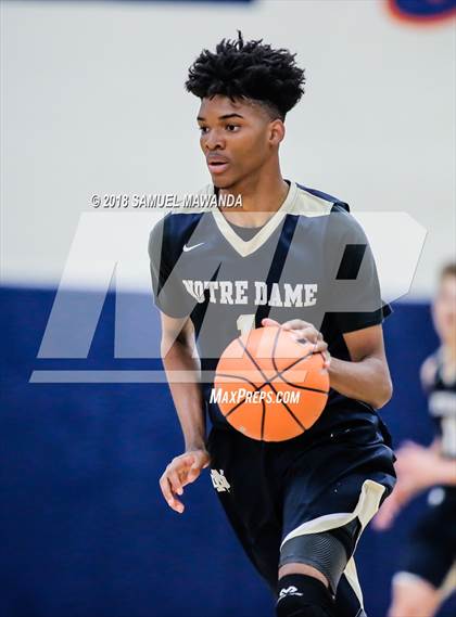 Thumbnail 2 in Crespi vs  Notre Dame (SO) (4th Annual West Valley Thanksgiving Tip-Off Classic) photogallery.