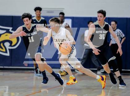 Thumbnail 3 in Crespi vs  Notre Dame (SO) (4th Annual West Valley Thanksgiving Tip-Off Classic) photogallery.