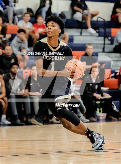 Thumbnail 1 in Crespi vs  Notre Dame (SO) (4th Annual West Valley Thanksgiving Tip-Off Classic) photogallery.