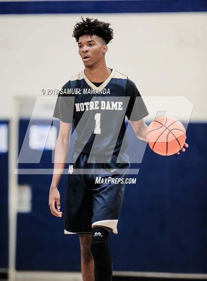 Thumbnail 2 in Crespi vs  Notre Dame (SO) (4th Annual West Valley Thanksgiving Tip-Off Classic) photogallery.