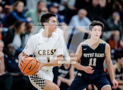 Thumbnail 3 in Crespi vs  Notre Dame (SO) (4th Annual West Valley Thanksgiving Tip-Off Classic) photogallery.