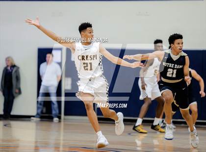 Thumbnail 1 in Crespi vs  Notre Dame (SO) (4th Annual West Valley Thanksgiving Tip-Off Classic) photogallery.