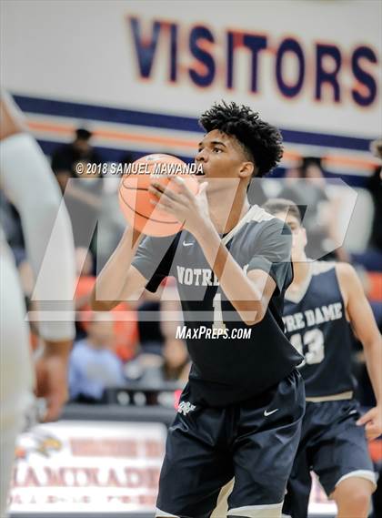 Thumbnail 2 in Crespi vs  Notre Dame (SO) (4th Annual West Valley Thanksgiving Tip-Off Classic) photogallery.