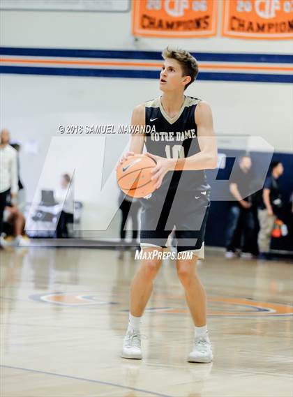 Thumbnail 2 in Crespi vs  Notre Dame (SO) (4th Annual West Valley Thanksgiving Tip-Off Classic) photogallery.
