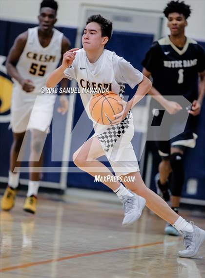 Thumbnail 3 in Crespi vs  Notre Dame (SO) (4th Annual West Valley Thanksgiving Tip-Off Classic) photogallery.