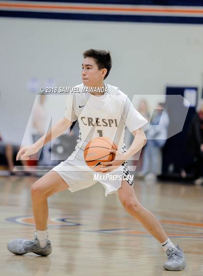 Thumbnail 3 in Crespi vs  Notre Dame (SO) (4th Annual West Valley Thanksgiving Tip-Off Classic) photogallery.