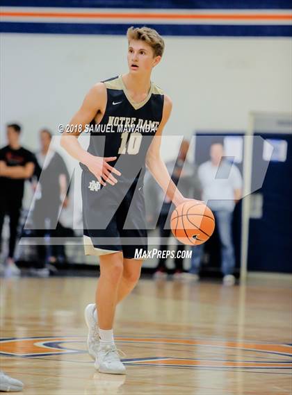 Thumbnail 2 in Crespi vs  Notre Dame (SO) (4th Annual West Valley Thanksgiving Tip-Off Classic) photogallery.