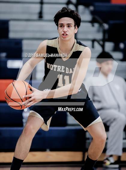 Thumbnail 3 in Crespi vs  Notre Dame (SO) (4th Annual West Valley Thanksgiving Tip-Off Classic) photogallery.