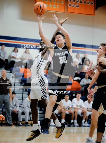 Thumbnail 3 in Crespi vs  Notre Dame (SO) (4th Annual West Valley Thanksgiving Tip-Off Classic) photogallery.