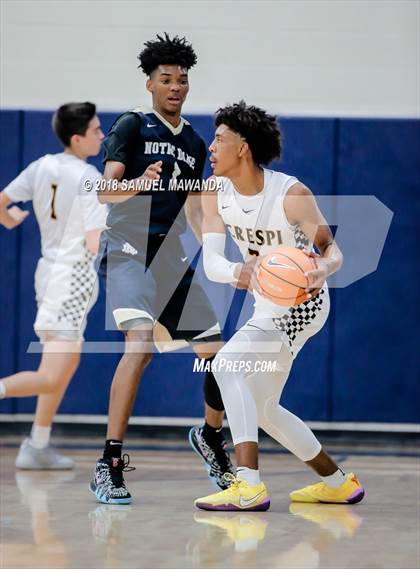 Thumbnail 2 in Crespi vs  Notre Dame (SO) (4th Annual West Valley Thanksgiving Tip-Off Classic) photogallery.
