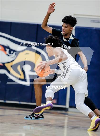 Thumbnail 1 in Crespi vs  Notre Dame (SO) (4th Annual West Valley Thanksgiving Tip-Off Classic) photogallery.