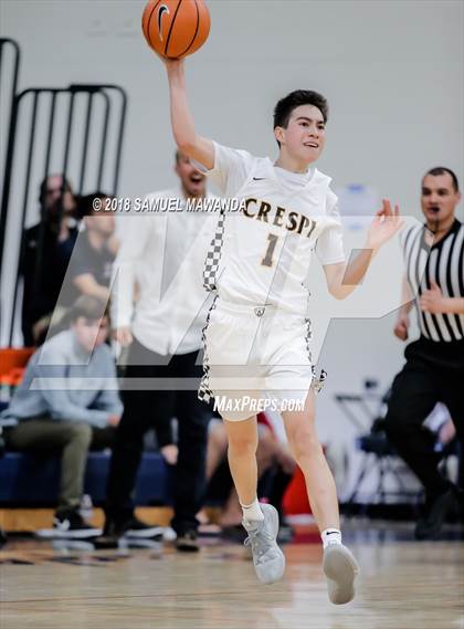 Thumbnail 2 in Crespi vs  Notre Dame (SO) (4th Annual West Valley Thanksgiving Tip-Off Classic) photogallery.