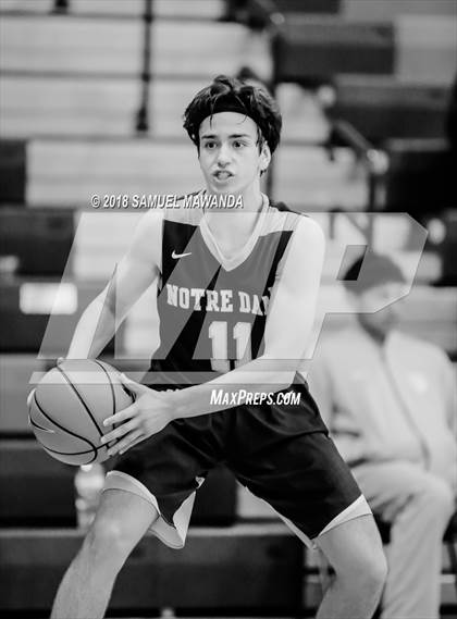 Thumbnail 1 in Crespi vs  Notre Dame (SO) (4th Annual West Valley Thanksgiving Tip-Off Classic) photogallery.