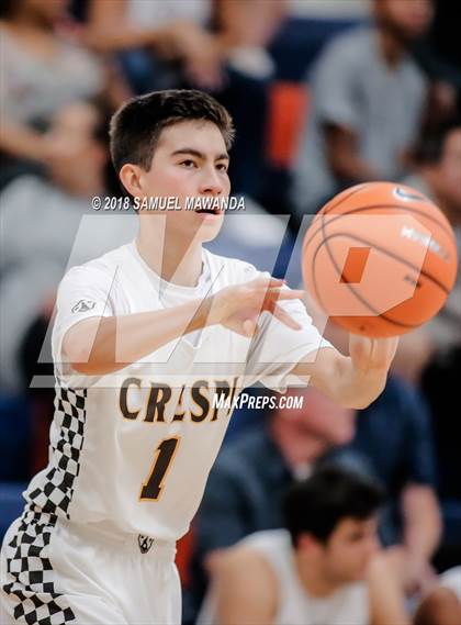 Thumbnail 1 in Crespi vs  Notre Dame (SO) (4th Annual West Valley Thanksgiving Tip-Off Classic) photogallery.