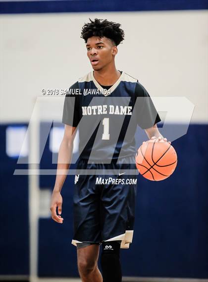 Thumbnail 3 in Crespi vs  Notre Dame (SO) (4th Annual West Valley Thanksgiving Tip-Off Classic) photogallery.