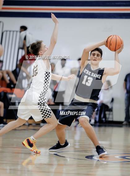 Thumbnail 1 in Crespi vs  Notre Dame (SO) (4th Annual West Valley Thanksgiving Tip-Off Classic) photogallery.