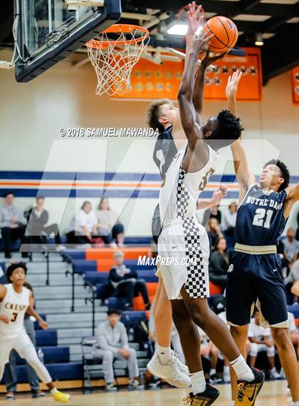 Thumbnail 3 in Crespi vs  Notre Dame (SO) (4th Annual West Valley Thanksgiving Tip-Off Classic) photogallery.