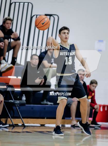 Thumbnail 2 in Crespi vs  Notre Dame (SO) (4th Annual West Valley Thanksgiving Tip-Off Classic) photogallery.
