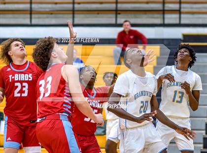 Thumbnail 1 in Shawnee Heights vs Grandview (West Boy's Varsity Tournament) photogallery.