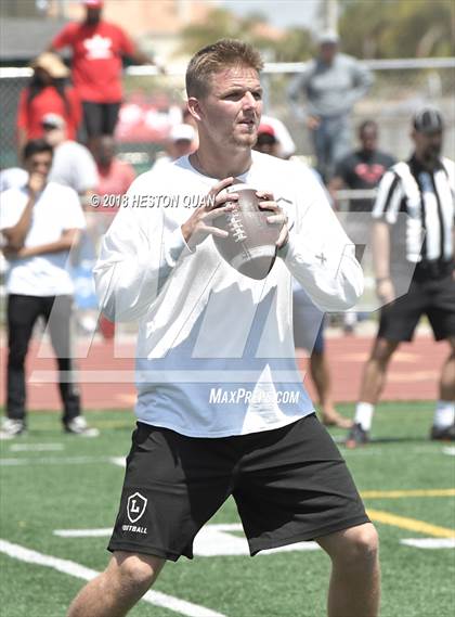 Thumbnail 3 in Orange Lutheran vs. Mater Dei (Battle at the Beach 7-on-7) photogallery.