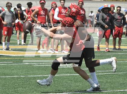 Thumbnail 2 in Orange Lutheran vs. Mater Dei (Battle at the Beach 7-on-7) photogallery.