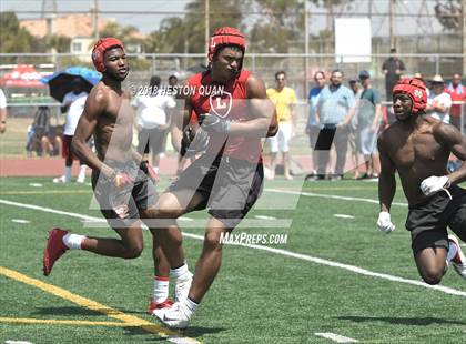 Thumbnail 3 in Orange Lutheran vs. Mater Dei (Battle at the Beach 7-on-7) photogallery.