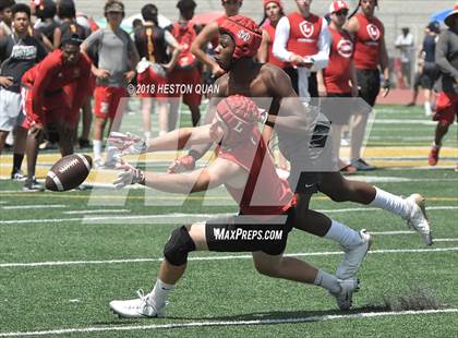 Thumbnail 3 in Orange Lutheran vs. Mater Dei (Battle at the Beach 7-on-7) photogallery.