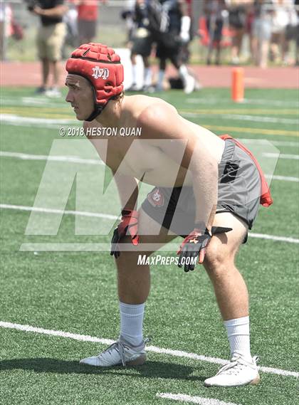 Thumbnail 2 in Orange Lutheran vs. Mater Dei (Battle at the Beach 7-on-7) photogallery.