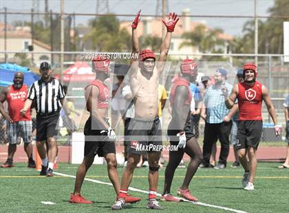 Thumbnail 3 in Orange Lutheran vs. Mater Dei (Battle at the Beach 7-on-7) photogallery.