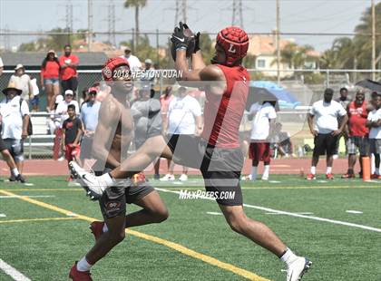 Thumbnail 1 in Orange Lutheran vs. Mater Dei (Battle at the Beach 7-on-7) photogallery.