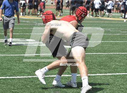 Thumbnail 1 in Orange Lutheran vs. Mater Dei (Battle at the Beach 7-on-7) photogallery.